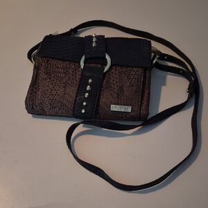 Pouchee "The Ultimate Crossbody" Brown Jacquard Safari Handbag